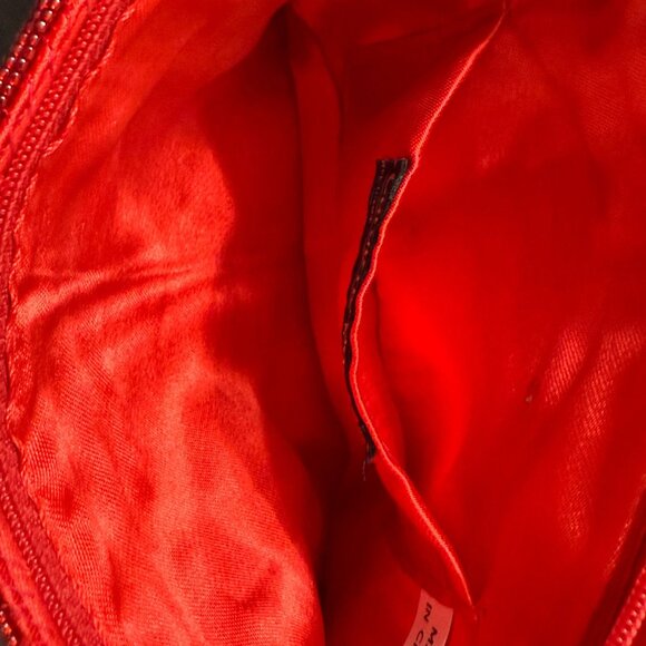 Vintage Carolyne Barton Night Red Glass Beaded Evening Clutch Hollywood Glamour - Picture 5 of 8